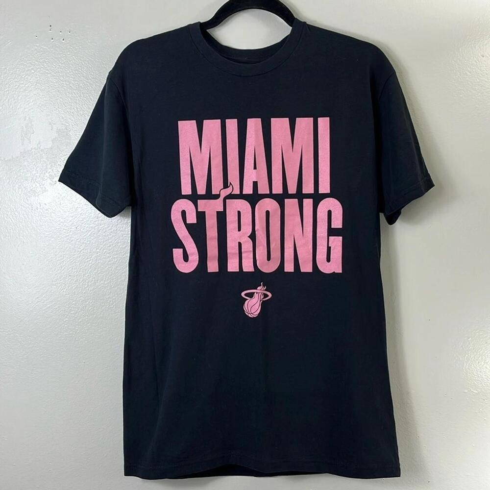 Court Culture Miami Heat Black Basketball T Shirt Graphic Miami Strong Mens M